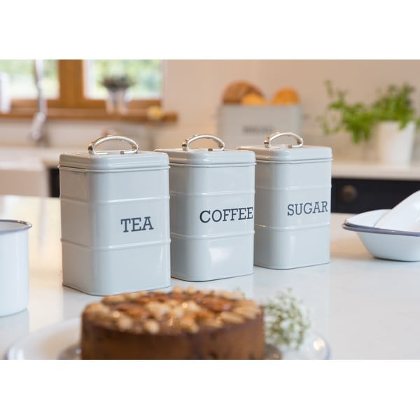 Nostalgia szürke cukortartó fémdoboz - Kitchen Craft-image-1