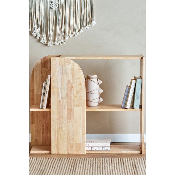 Natúr színű kaucsukfa könyvespolc 85x70 cm Alec – Bloomingville-image-4