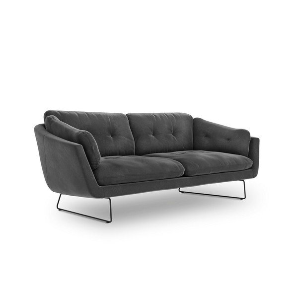 Gravity sötétszürke bársony kanapé - Windsor & Co Sofas-image-2