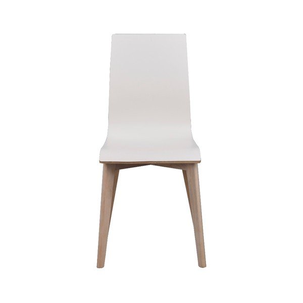 Grace fehér étkezőszék világosbarna lábakkal - Rowico-image-2