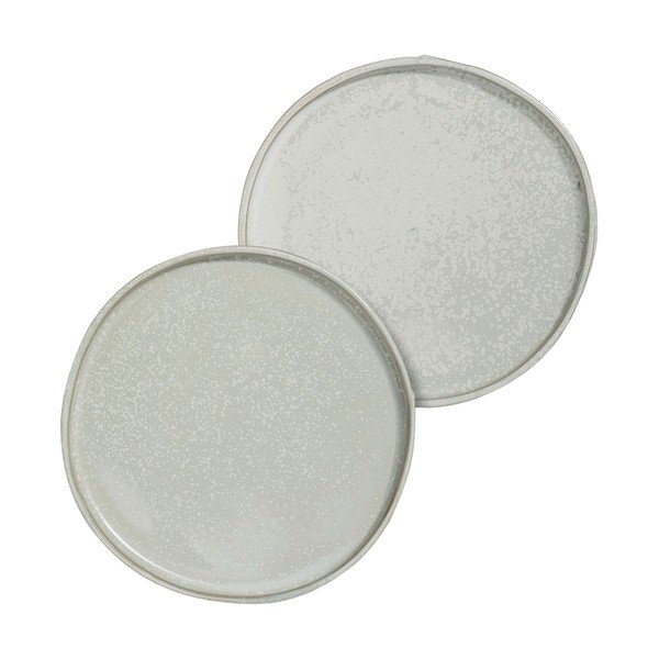 Fehér kő tányér készlet 2 db-os ø 20 cm Sand Grain – Mette Ditmer Denmark-image-2