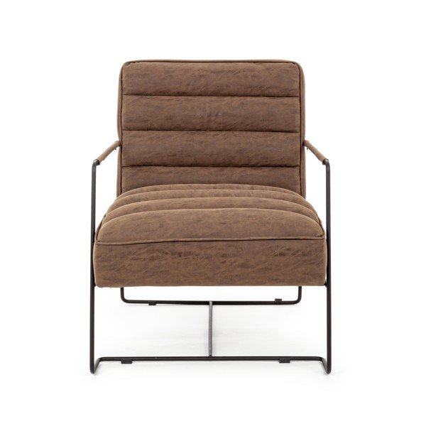 Barna bőrutánzat fotel Brianna – Bizzotto-image-2