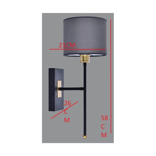 Fekete-szürke fali lámpa Sconce T - Magenta Home-image-2