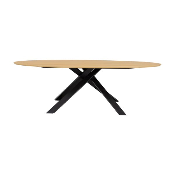 Étkezőasztal tölgyfa dekoros asztallappal 120x240 cm Cox – Tenzo