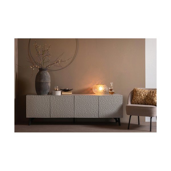 Világosszürke mangófa TV-állvány 185x56x46 cm Carved – WOOOD-image-1