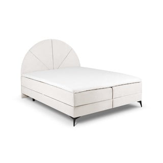 Bézs boxspring ágy tárolóhellyel 160x200 cm Sunset – Cosmopolitan Design