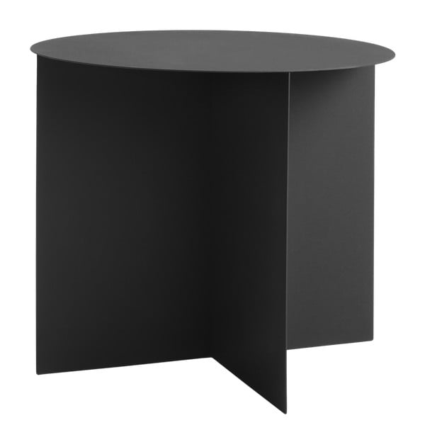 Oli fekete tárolóasztal, ⌀ 50 cm - Custom Form