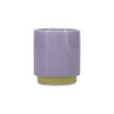 Zöld-lila kőedény csésze 130 ml Duo – ONA