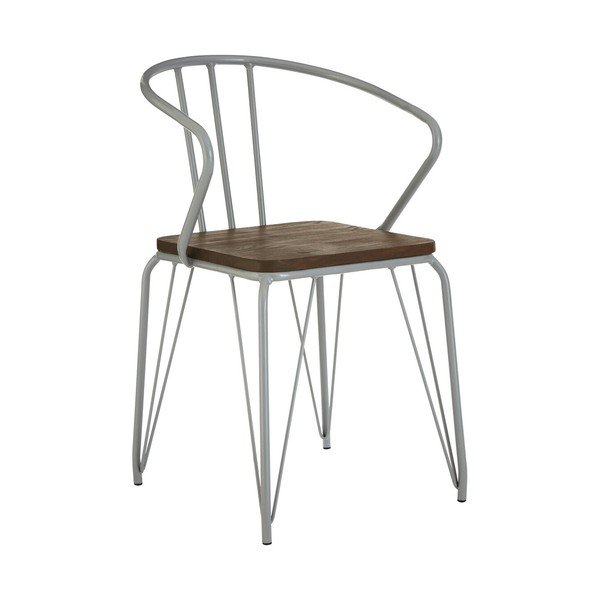 Szürke-sötét natúr színű szilfa étkezőszék District – Premier Housewares