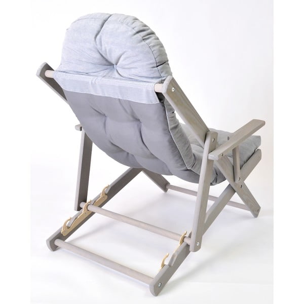 Szürke tömörfa összecsukható kerti napozószék Borneo – Rojaplast-image-2