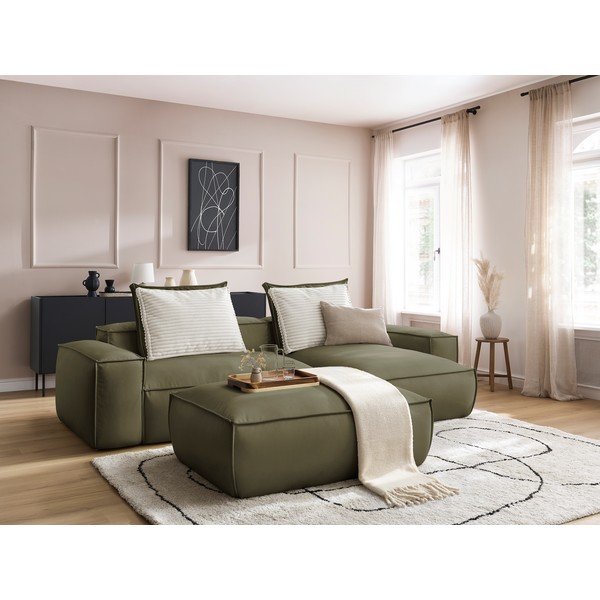 Zöld sarokkanapé Boheme – Bobochic Paris-image-3