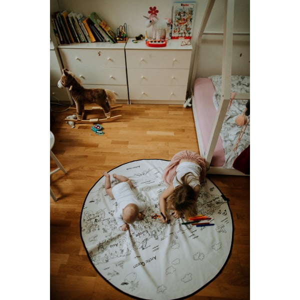 Camping színezhető szőnyeg és filctoll szett, ø 130 cm - Butter Kings-image-4