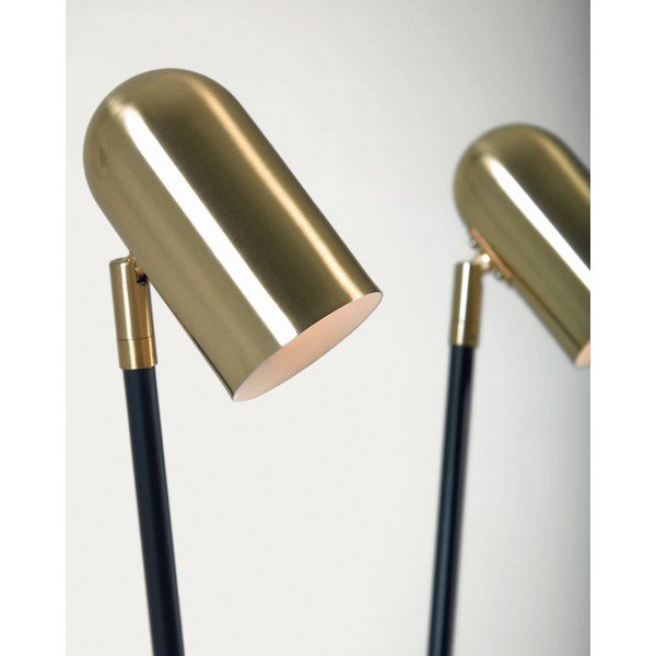 Fekete-aranyszínű állólámpa fém búrával (magasság 152 cm) Clemence – Kave Home-image-4