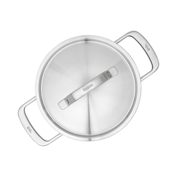 Indukciós tűzhelyhez alkalmas rozsdamentes acél edény fedővel 3 l Lucca 3.0 – FABINI-image-3