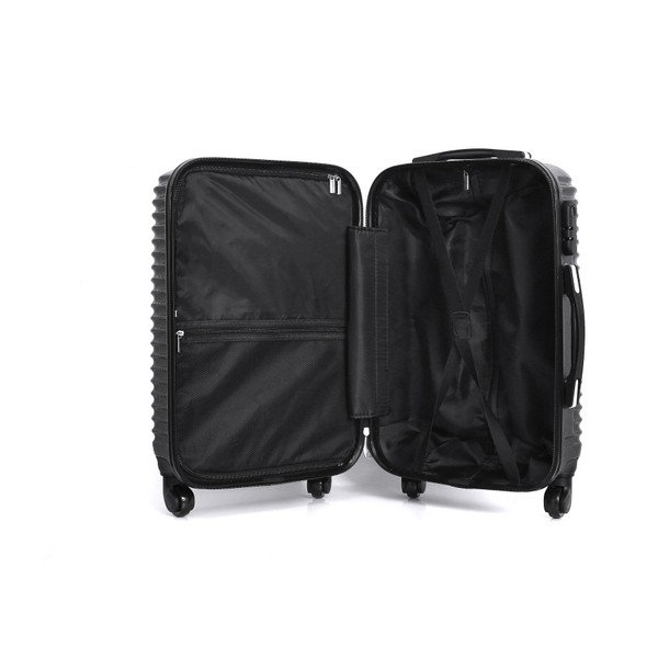 Etna fekete gurulós bőrönd, 36 l - Hero-image-4