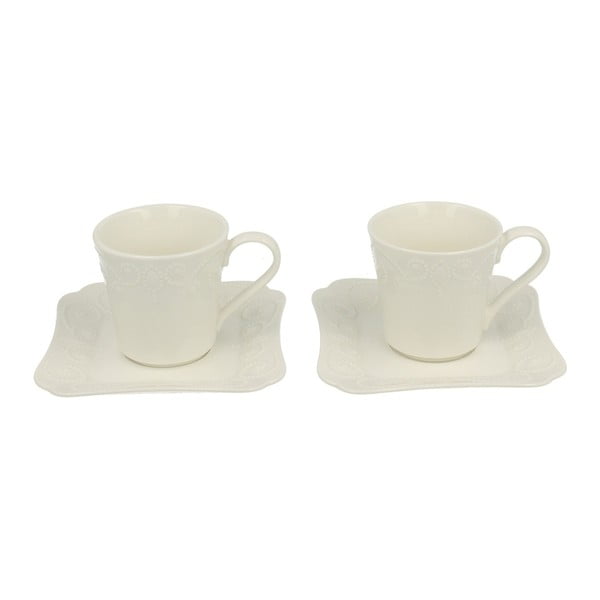 Ing 2 darabos porcelán csésze és csészealj szett, 100 ml - Duo Gift