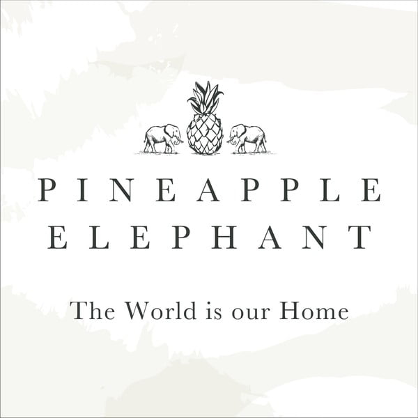 Barna függöny szett 2 db-os 117x137 cm Suri Geo – Pineapple Elephant-image-4