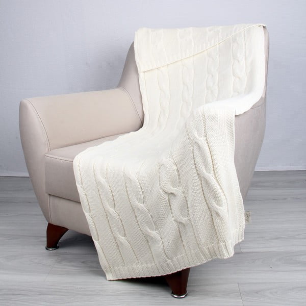 Couture világosrózsaszín pamut takaró, 170 x 130 cm