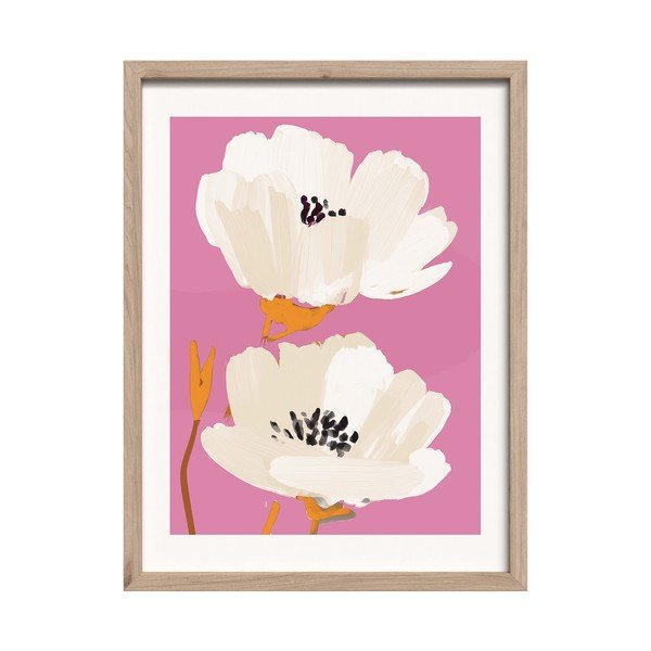 Nyomtatott keretezett kép 30x40 cm Peony Bloom – Styler