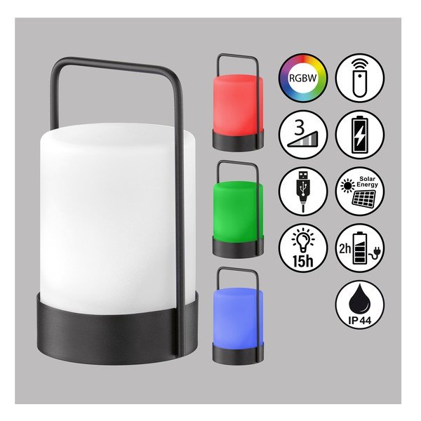 Napelemes LED kültéri lámpa szabályozható-távirányítós ø 12 cm Casoli – Fischer & Honsel-image-2