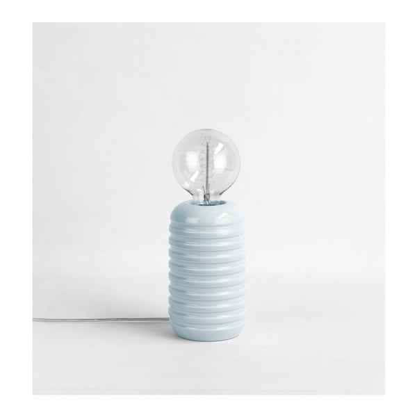 Twist világoskék kerámia asztali lámpa, - Velvet Atelier