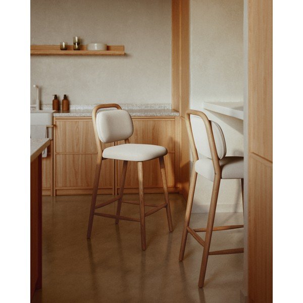 Bézs bárszék (ülésmagasság 66 cm) Helda – Kave Home-image-1