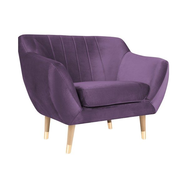 Benito lila bársony fotel - Mazzini Sofas-image-2