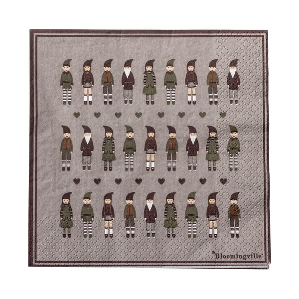 Papír szalvéta szett 20 db-os 33x33 cm Niklaus – Bloomingville