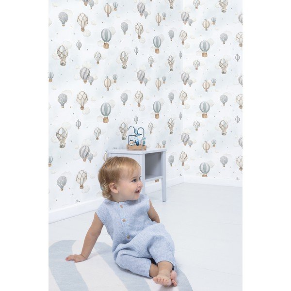 Gyerek tapéta nem szőtt anyagból 10 m x 50 cm Hot-Air Balloons – Lilipinso-image-2