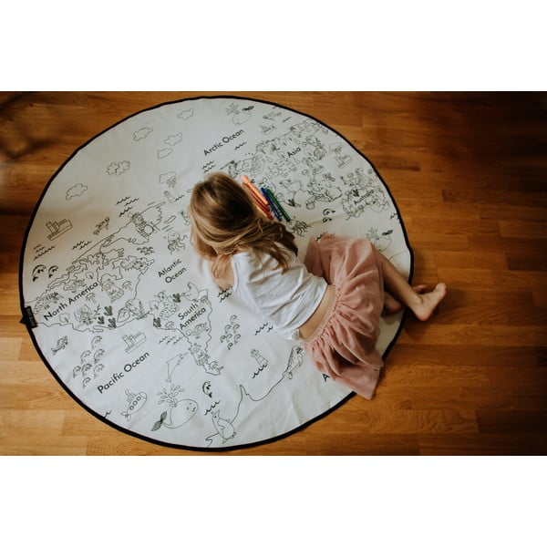 Colouring World színezhető szőnyeg és filctoll szett, ø 130 cm - Butter Kings-image-4