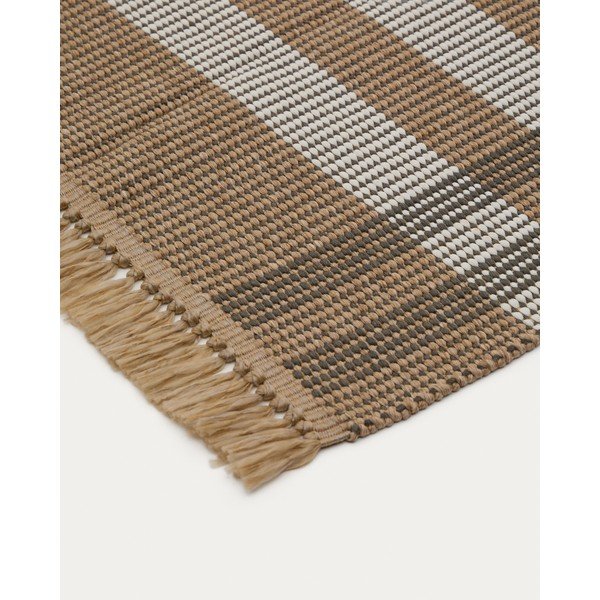 Bézs kétoldalas-kézi szövésű szőnyeg 60x90 cm Barani – Kave Home-image-3