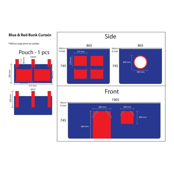 Gyerek függöny ágyhoz 3 db-os 195x75 cm Domino – Vipack-image-3