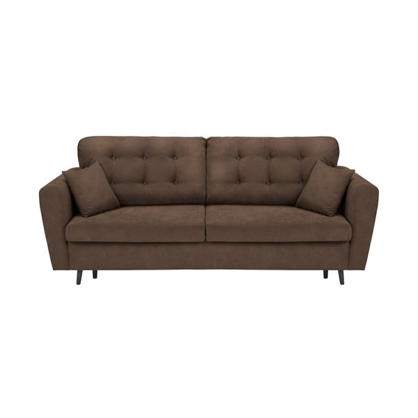 Lyon barna háromszemélyes kinyitható kanapé tárolóhellyel - Cosmopolitan Design