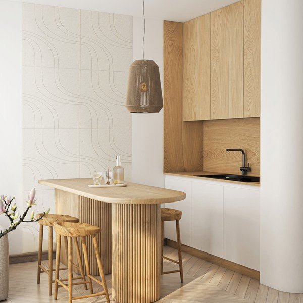 Textil akusztikus panel szett 2 db-os 60x60 cm Waves II – Styler-image-2