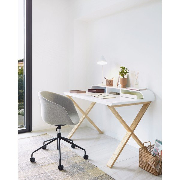 Szekreter típusú íróasztal 79x120 cm – Kave Home-image-1