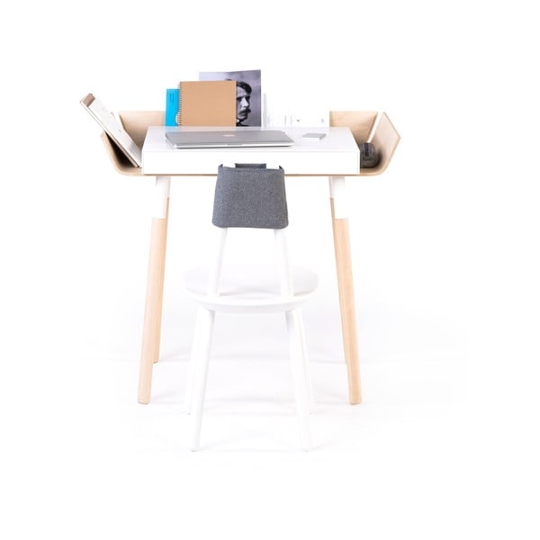 My Writing Desk fehér íróasztal 1 fiókkal - EMKO-image-3
