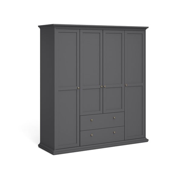 Szürke ruhásszekrény 181x201 cm Paris – Tvilum-image-2