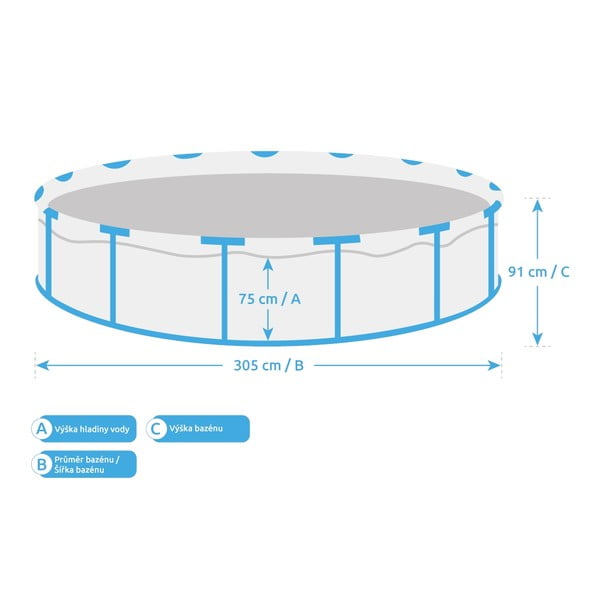 Medence stabil konstrukcióval ø 305 cm mélység 91 cm Florida – Marimex-image-3