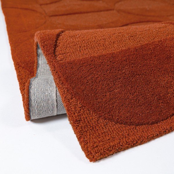 Terrakotta színű kézi szövésű gyapjú szőnyeg 120x170 cm Gigi – Flair Rugs-image-3
