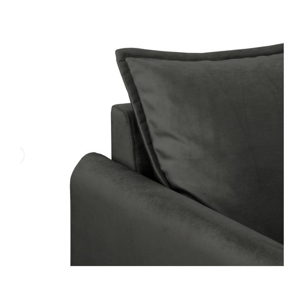 Sötétszürke bársony fotel Juli – Ropez-image-4