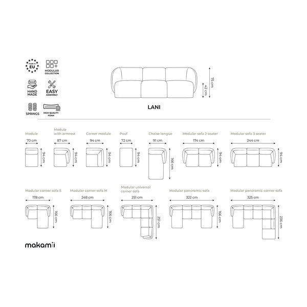 Világosbarna zsenília lábtartó Lani – Makamii-image-4