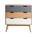 Cusco komód tömör borovi fenyőből, szélesség 80 cm - Marckeric