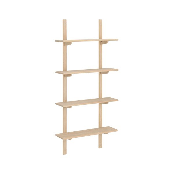 Világos natúr színű többszintes tölgyfa fali polc 70 cm Albin – Ellos Home