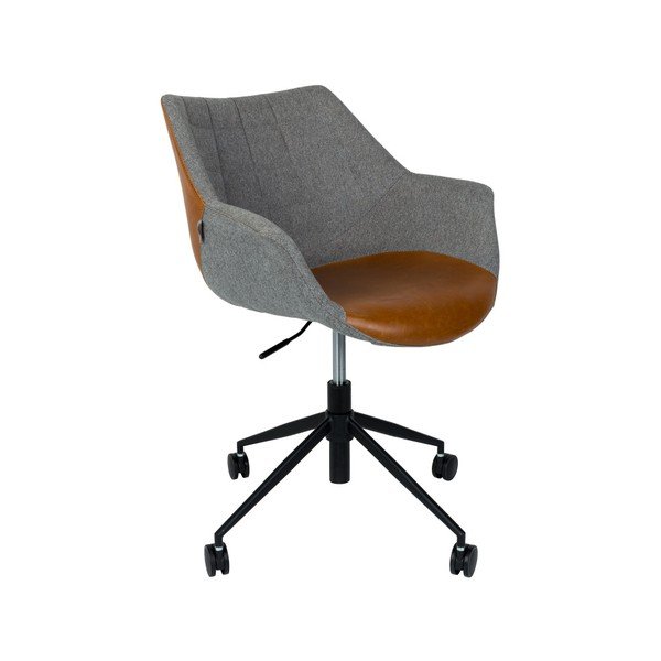 Doulton szürke irodaszék barna részletekkel - Zuiver-image-4