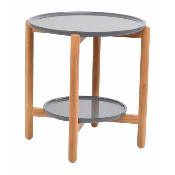 Wendigo szürke tölgyfa tárolóasztal, ⌀ 55 cm - Folke