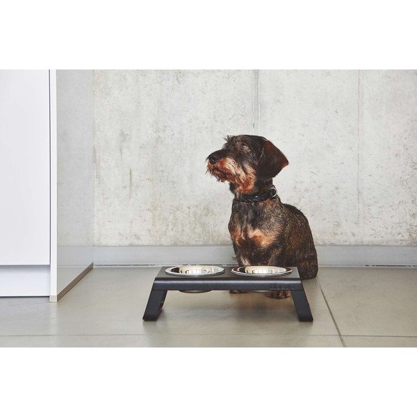 Fém tálka szett állvánnyal kutyáknak Desco Grolive M – MiaCara-image-1