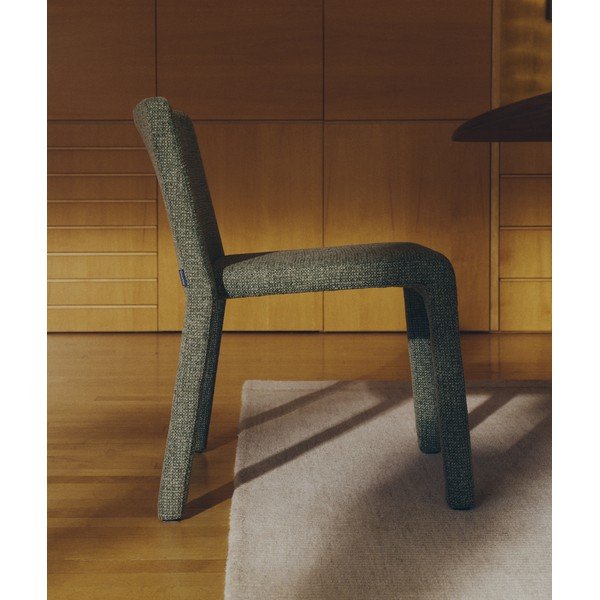 Zöld kárpitozott rakásolható étkezőszék Loria – Kave Home-image-4