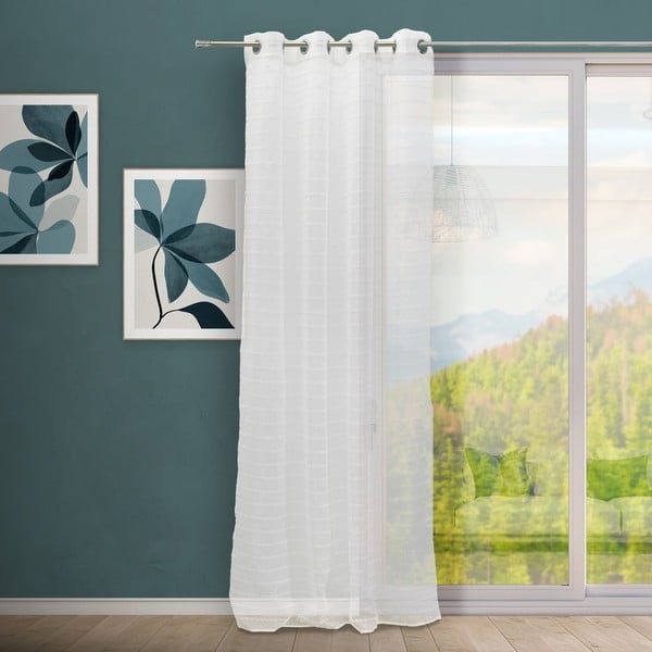 Fehér fényáteresztő függöny 140x260 cm Path – Casa Selección-image-1