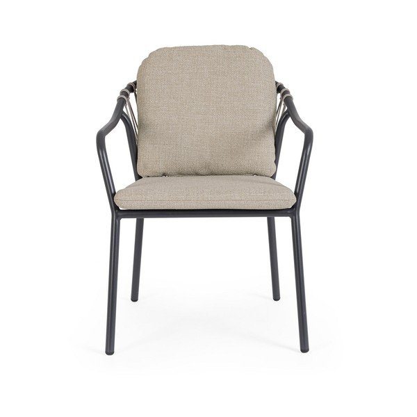 Világosbarna fém kerti szék Edvige – Bizzotto-image-2