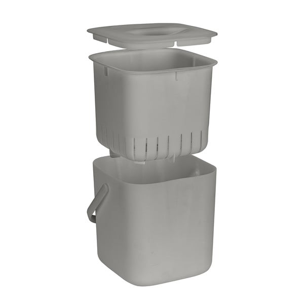 Világosszürke komposztálható hulladék gyűjtő 3 l Conny – Wenko-image-3